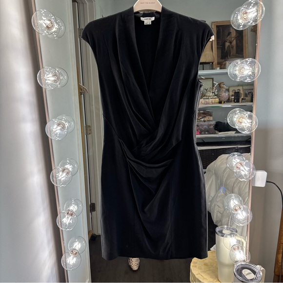 Helmut Lang Dresses & Skirts - Helmut Lang Black Draped Mini Dress